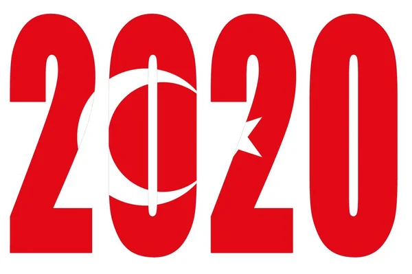 具有白色背景的2020年独立横幅，新年快乐. — 图库照片