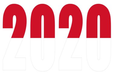 2020 yılı için izole afişler, beyaz arkaplanlı, mutlu yıllar..