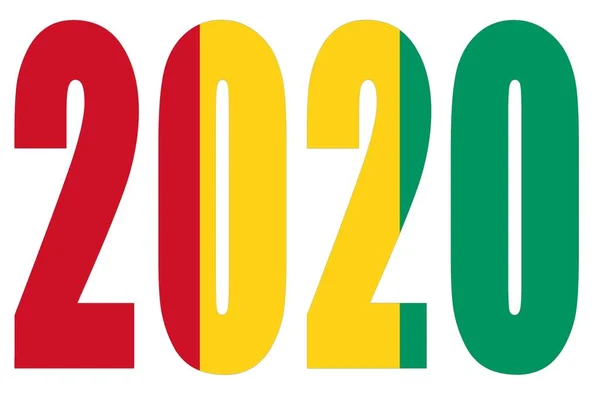 Isolated banners numeral for the year 2020 with a white background, happy new year. — Stock Photo, Image