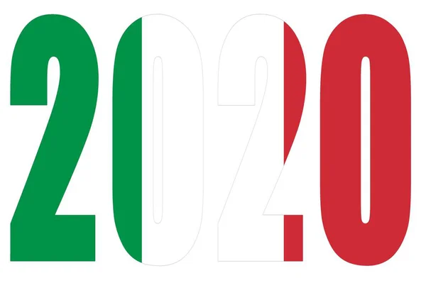 Números de banners isolados para o ano 2020 com um fundo branco, feliz ano novo . — Fotografia de Stock