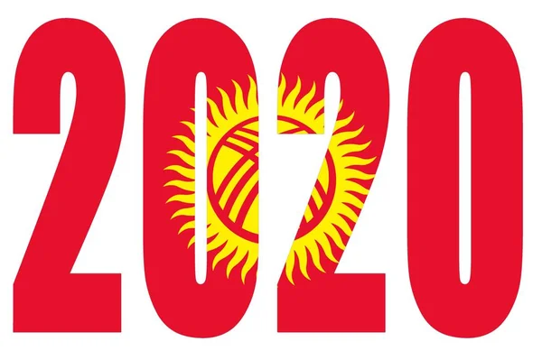 Bannières isolées chiffres pour l'année 2020 avec un fond blanc, bonne année . — Photo