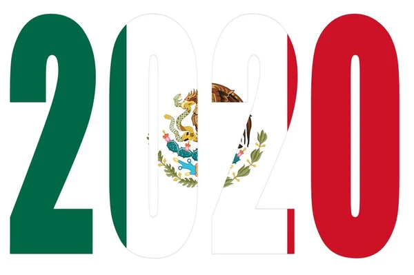 Izolované transparenty pro rok 2020 s bílým pozadím, šťastný nový rok. — Stock fotografie