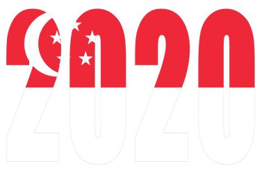 2020 yılı için izole afişler, beyaz arkaplanlı, mutlu yıllar..