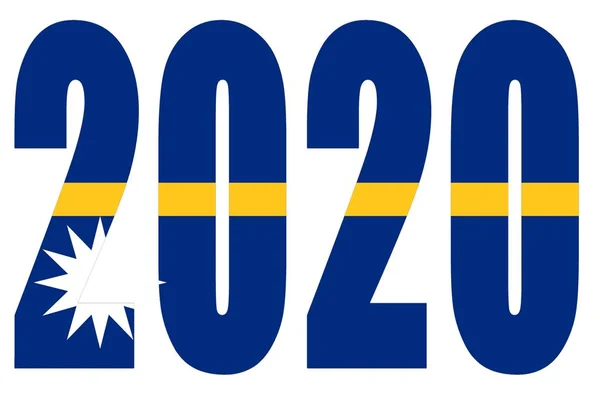 Elszigetelt bannerek száma a 2020-as évre, fehér háttérrel, boldog új évet. — Stock Fotó