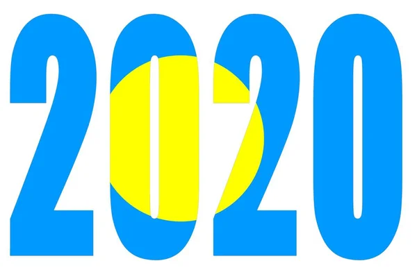 Vereinzelte Banner für das Jahr 2020 mit weißem Hintergrund, frohes neues Jahr. — Stockfoto