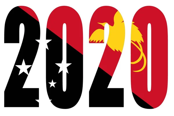 具有白色背景的2020年独立横幅，新年快乐. — 图库照片