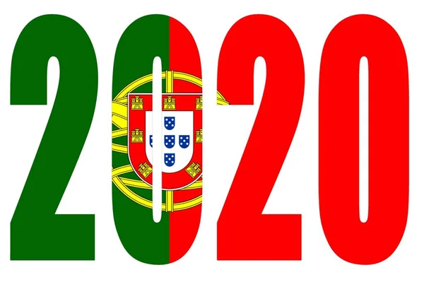 Números de banners isolados para o ano 2020 com um fundo branco, feliz ano novo . — Fotografia de Stock