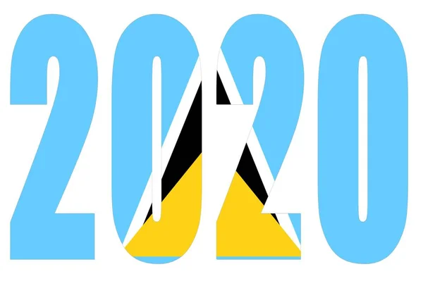 Vereinzelte Banner für das Jahr 2020 mit weißem Hintergrund, frohes neues Jahr. — Stockfoto