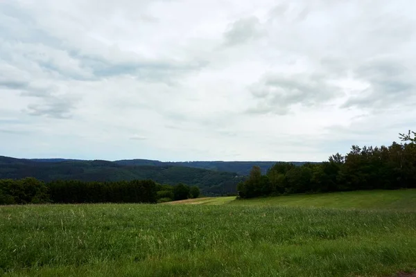 Panoramatická Fotografie Krajiny Vulkaneifelu Německo — Stock fotografie