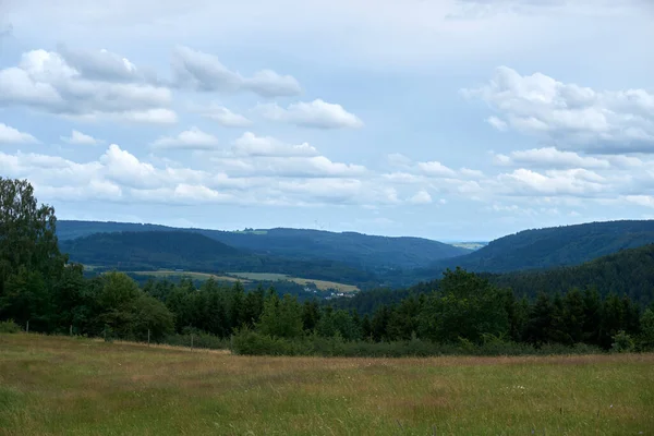 Panoramiczne Zdjęcie Krajobrazu Vulkaneifel Niemcy — Zdjęcie stockowe