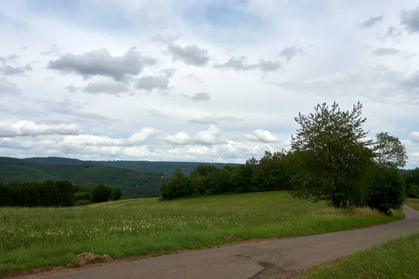 Μια Πανοραμική Φωτογραφία Του Τοπίου Στο Vulkaneifel Γερμανία — Φωτογραφία Αρχείου