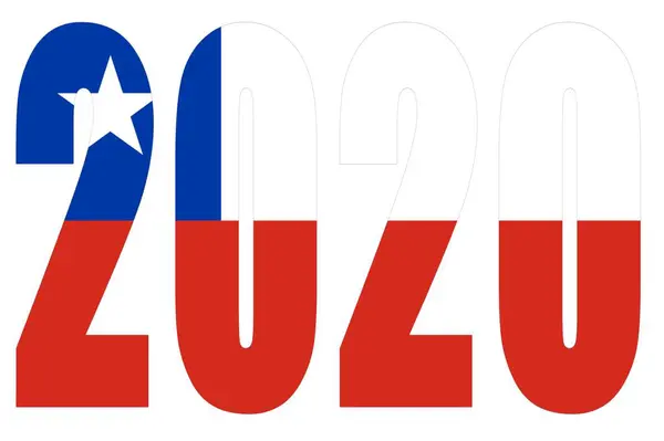 2020 Nomor Desain Teks Kertas Ilustrasi Liburan — Stok Foto