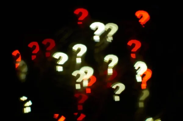 colorful question mark symbol bokeh photo ideal as a background.