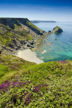 Bassets koyu, Cornwall, İngiltere'de güzel bir güneşli gün