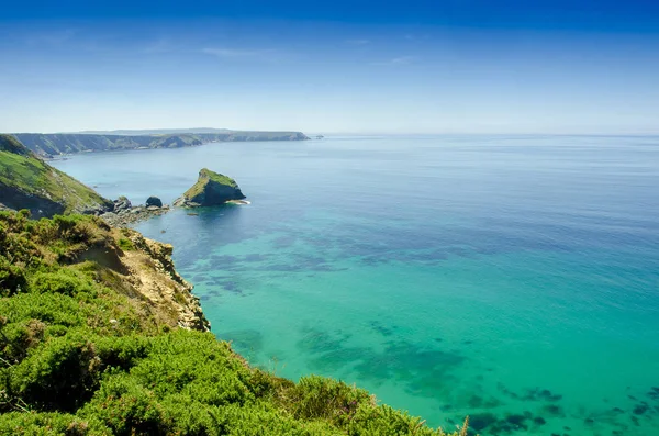 Hermoso Día Soleado Bassets Cove Cornwall Inglaterra —  Fotos de Stock