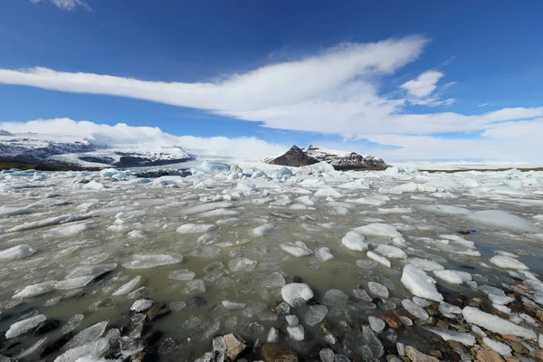 Ισλανδικό Παγετώνα Fjallsarlon Τοπίου — Φωτογραφία Αρχείου