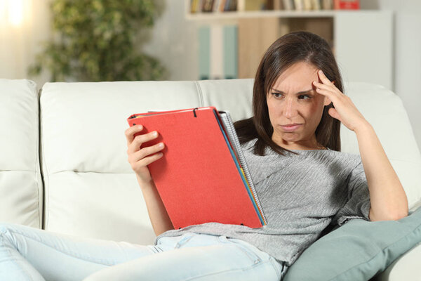 Frustrated student trying to learn at home