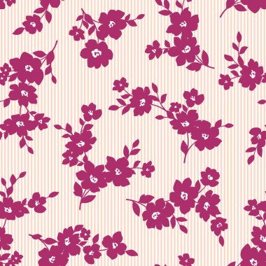 Çiçek illüstrasyon deseni, bir çiçek tasarlanmış, sorunsuz bir şekilde devam etmek,