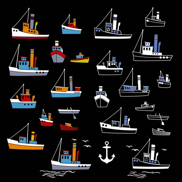 Ilustração Imagem Navio Ilustração Uma Imagem Antiga Navio —  Vetores de Stock