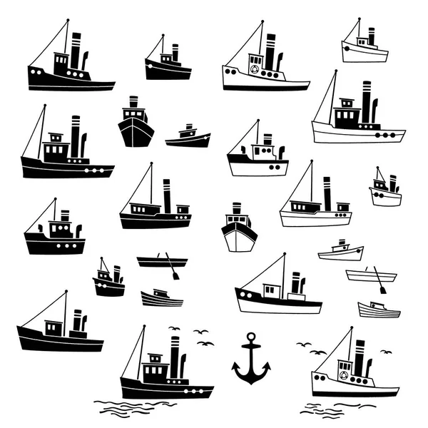 Πλοίο Εικόνα Εικόνα Του Μια Παλιά Εικόνα Του Πλοίου — Διανυσματικό Αρχείο