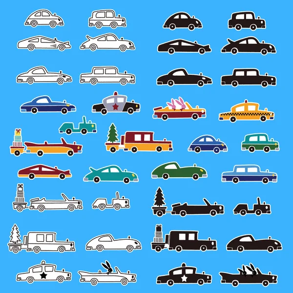 Ilustración Coche Bonito Era Simple Dibujó Coche Cutely — Archivo Imágenes Vectoriales