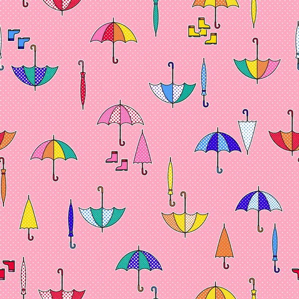 Illustration Modèle Parapluie Conçu Parapluie Mignon Continue Toute Transparence — Image vectorielle