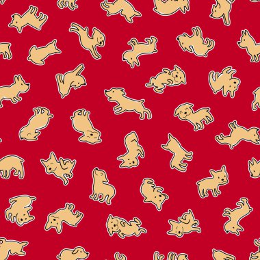 Köpek illüstrasyon desen, bir güzel dogi, sorunsuz bir şekilde devam çizim yaptı 