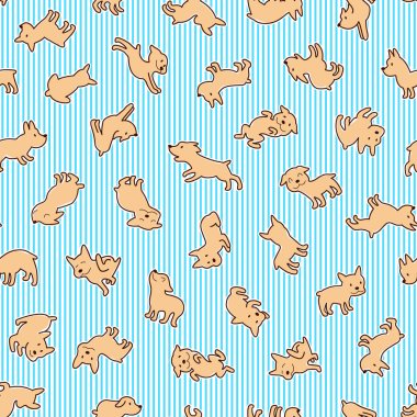 Köpek illüstrasyon desen, bir güzel dogi, sorunsuz bir şekilde devam çizim yaptı 