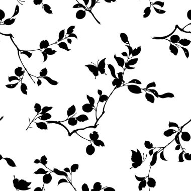 Japon tarzı yaprak desen. Bir Japon tarzı yaprak tasarımı. Bu resim tekrar tekrar devam ediyor.