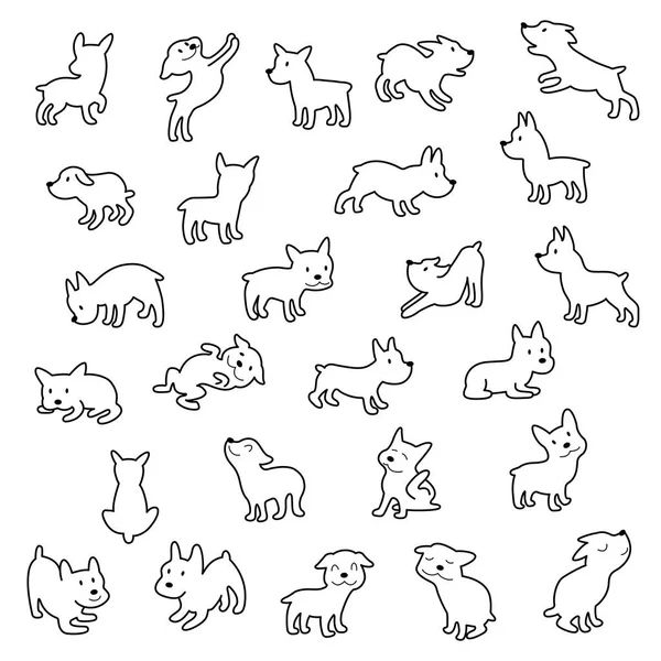 Hund Illustration Material Jag Gjorde Illustrationen Den Valp Som Jag — Stock vektor