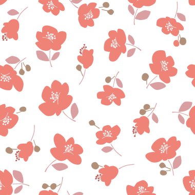 Çiçek illüstrasyon deseni, bir çiçek tasarlanmış, bu resim tekrar tekrar sorunsuz devam ediyor,