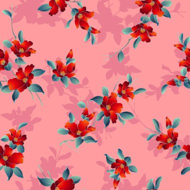 Bir Japon tarzı camelliathis boyama Japon tarzı Kamelya servis tekrar tekrar devam ediyor,