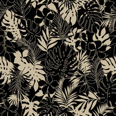 tropikal bitki deseni, bir tropikal bitki tasarlanmış, bu resmi sorunsuz,