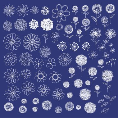 Soyut çiçek illüstrasyon. Soyut bir çiçek tasarlanmış, vektörel çizimler içinde çalıştı