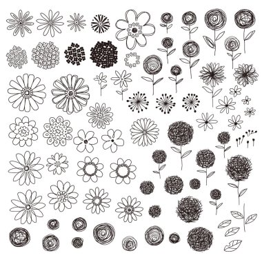 Soyut çiçek illüstrasyon. Soyut bir çiçek tasarlanmış, vektörel çizimler içinde çalıştı