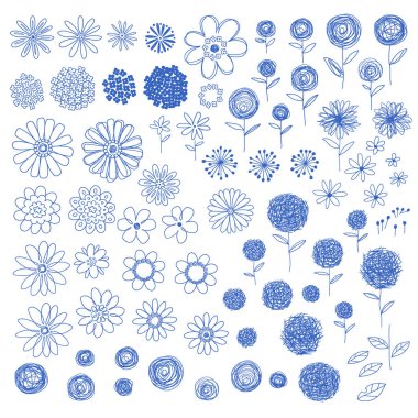 Soyut çiçek illüstrasyon. Soyut bir çiçek tasarlanmış, vektörel çizimler içinde çalıştı