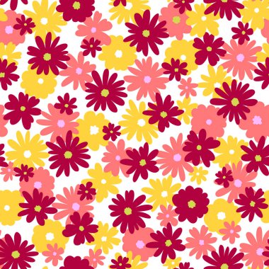 Çiçek illüstrasyon deseni, bir çiçek tasarlanmış, sorunsuz bir şekilde devam etmek,