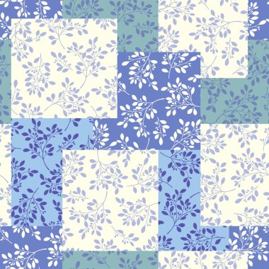 Lee patchwork desen, basit ve bir yaprak ifade, bu tasarımlardan sorunsuz bir şekilde devam ediyor,