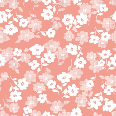 Çiçek illüstrasyon deseni, bir çiçek tasarlanmış, sorunsuz bir şekilde devam etmek,