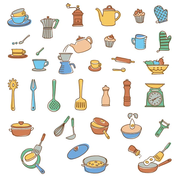 Utensile Cucina Illustrazione Fatto Utensile Cucina Illustrazione Semplicemente — Vettoriale Stock