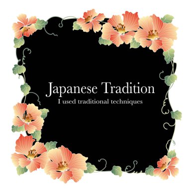 Japon tarzı çiçek dekorasyon çapı, ben Japon tarzı çiçek dekorasyon çerçeve yaptı