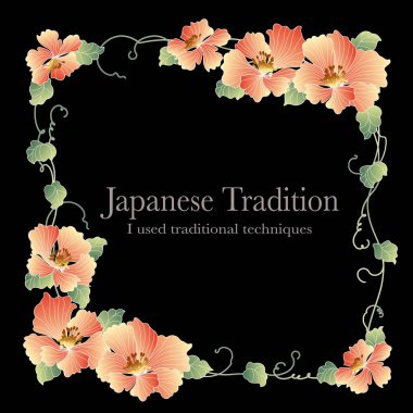 Japon tarzı çiçek dekorasyon çapı, ben Japon tarzı çiçek dekorasyon çerçeve yaptı