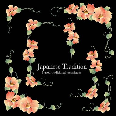 Japon tarzı çiçek dekorasyon çapı, ben Japon tarzı çiçek dekorasyon çerçeve yaptı