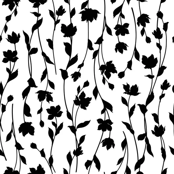 Flower Illustration Pattern Designed Flower Continue Seamlessly — Stock Vector