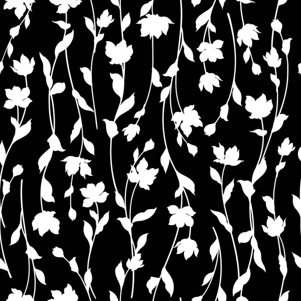 Λουλούδι Μοτίβο Εικονογράφηση Σχεδίασα Ένα Λουλούδι Συνεχίσει Απρόσκοπτα — Διανυσματικό Αρχείο