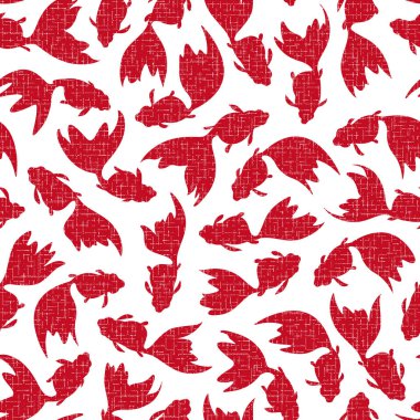 Japon balık desen stil, serbest çizimde bir Japon tarzı balık çekti, sorunsuz bir şekilde bu tekerrür,