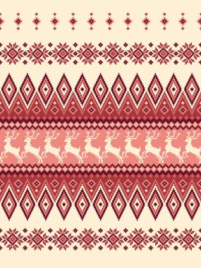 Nordic desen illüstrasyon. Geleneksel İskandinav desen tasarlanmış,