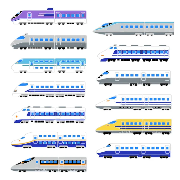 Shinkansen Gösterimi Japon Shinkansen Çekti — Stok Vektör