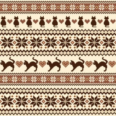 Nordic desen illüstrasyon. Geleneksel İskandinav desen tasarlanmış