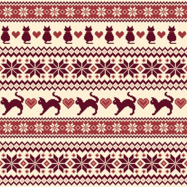 Nordic desen illüstrasyon. Geleneksel İskandinav desen tasarlanmış